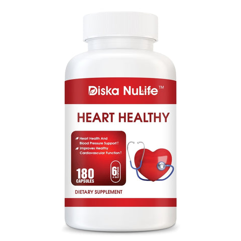 Diska Nulife Heart Healthy | Improves healthy cardiovascular function, Dietary Supplements - 180 Capsules