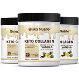 Diska Nulife Keto Collagen Plus, Vanilla | 450 g (25 servings) |  Grass Fed Bovine Collagen Peptides