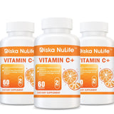 Diska Nulife Vitamin C+ | Support Immune System and Brain Health, Dietary Supplements - 60 Capsules