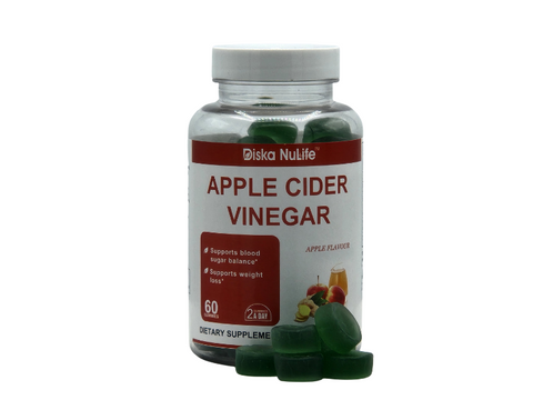 Diska NuLife Apple Cider Vinegar Gummies | Immune Support & Digestive Health - Natural Weight Management - Made with Real Apple Cider Vinegar - Gluten-Free & Non-GMO - Count 60