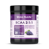 Diska Nulife BCAA Grape Bubblegum |  Supports Exercise Endurance and Muscle Building, Amino Acid Supplements - 30 Servings