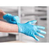LW Concept Disposable Vinyl Gloves Powder Free, Blue, Non-Medical Use (Case of 1000) - Medium