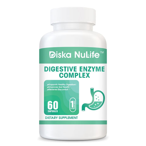 Diska Nulife Digestive Enzyme Complex | Relieves bloating and indigestion - 60 Capsules