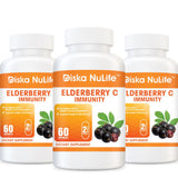 Diska Nulife Elderberry C Immunity | Immune Support Vitamin C | 60 Capsules General Health PLS 