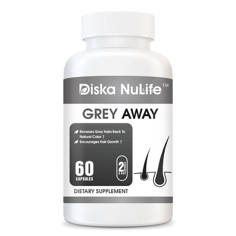 Diska Nulife Grey Away | Dietary Supplement | 60 Capsules | Biotin Zinc Folate VitaminB6