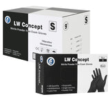 LW CONCEPT Black Nitrile Disposable Gloves - Powder & Latex-Free Disposable Exam Nitrile Gloves - (Case Of 1,000) – Small