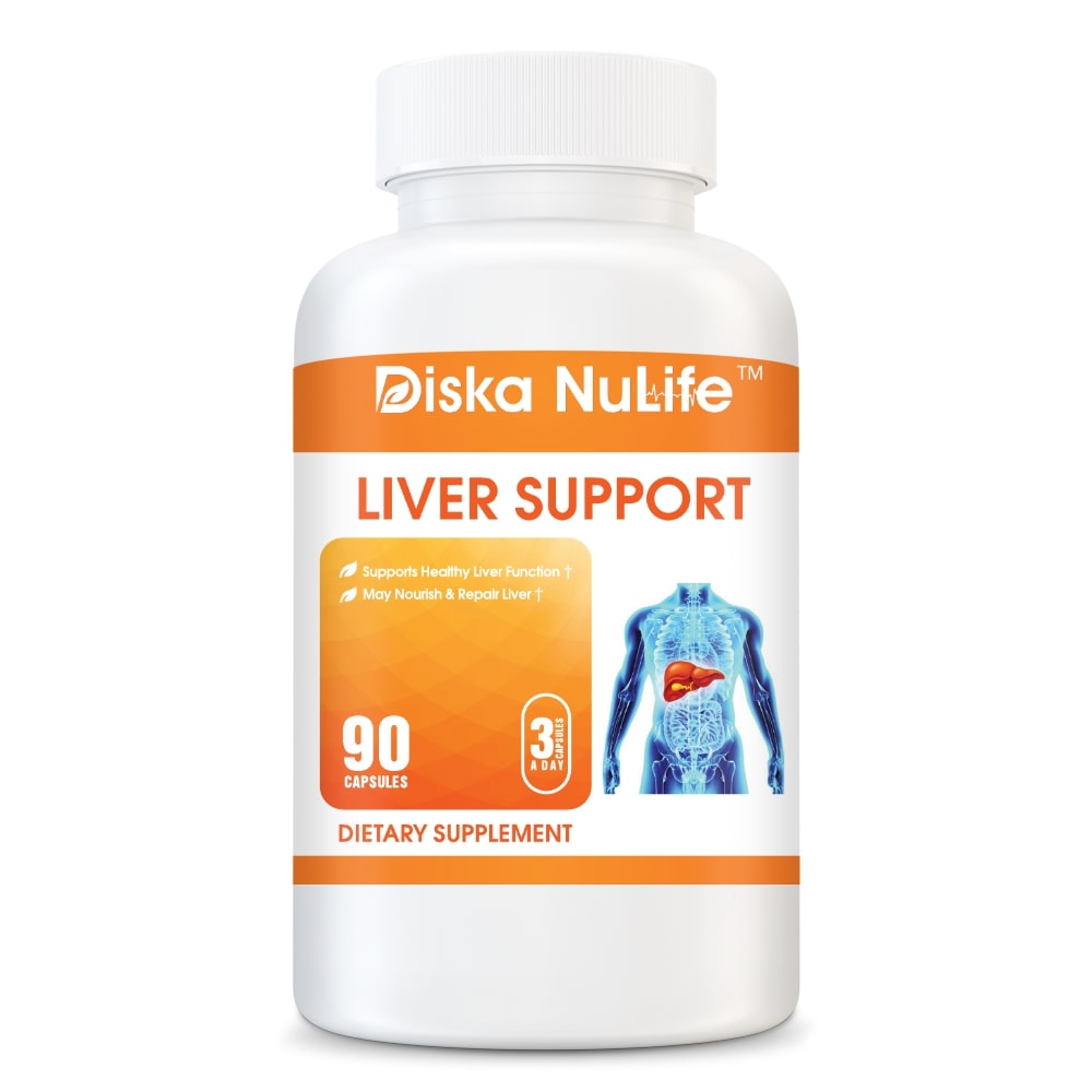 Diska Nulife Liver Support | 90 Capsules | Liver Clean Detox Repair