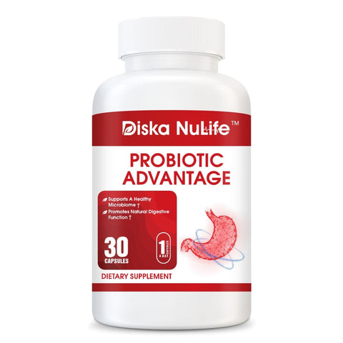 Diska Nulife - Probiotic Advantage | Supports Microbiome and Natural Digestive Function, Probiotic Supplements - 30 Capsules