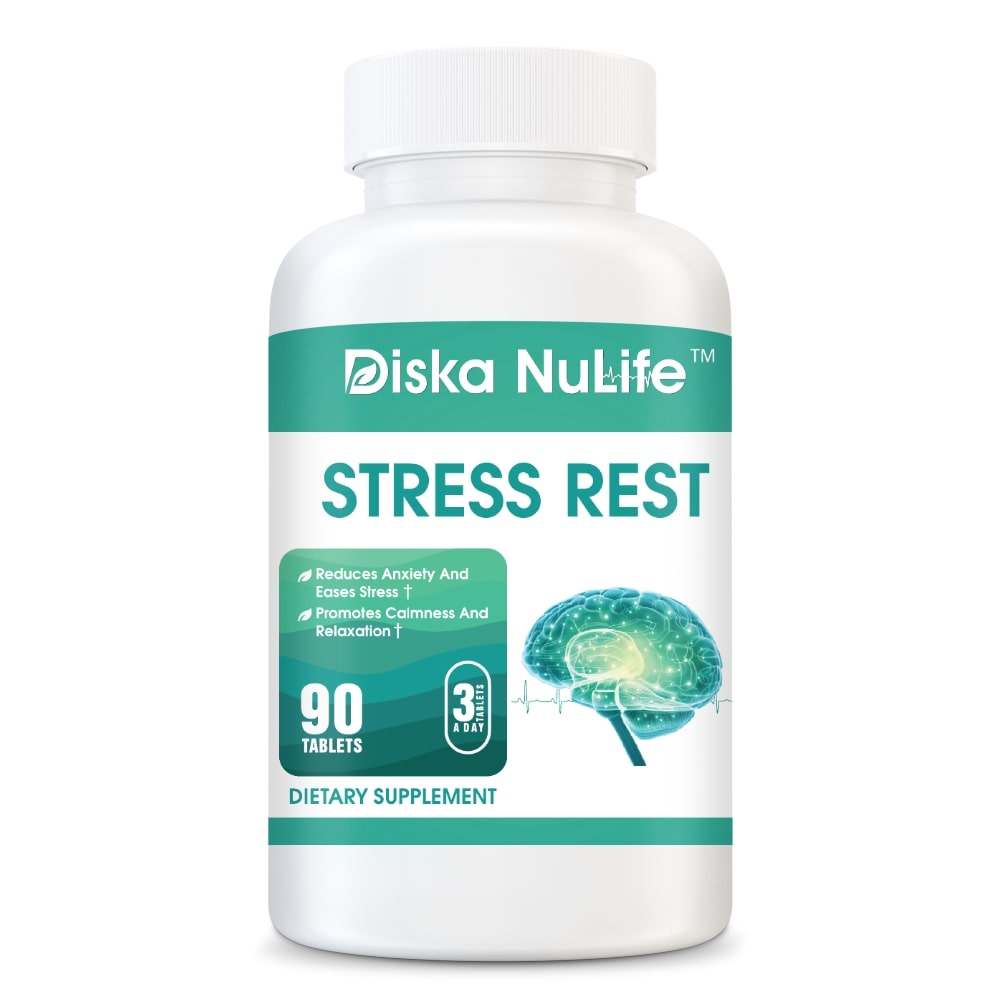 Diska Nulife Stress Rest | Anxiety and Stress Relief Supplement - 90 Tablets