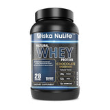 Diska Nulife Natural Whey Protein, Chocolate | Post Workout Recovery Drink - 28 Servings
