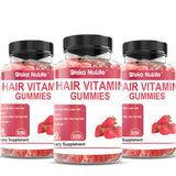 Hair Vitamin Gummies - Supports Hair Growth | Helps Strengthen Hair | Delicious Raspberry Flavor | Easy To Chew Gummy - 60 Gummies