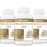 Mushroom 10X - Helps Support Brain Health | Boosts Immune Health | Promotes Natural Energy Levels | Rich in Antioxidants - 60 Capsules