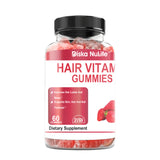 Hair Vitamin Gummies - Supports Hair Growth | Helps Strengthen Hair | Delicious Raspberry Flavor | Easy To Chew Gummy - 60 Gummies