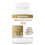 Mushroom 10X - Helps Support Brain Health | Boosts Immune Health | Promotes Natural Energy Levels | Rich in Antioxidants - 60 Capsules