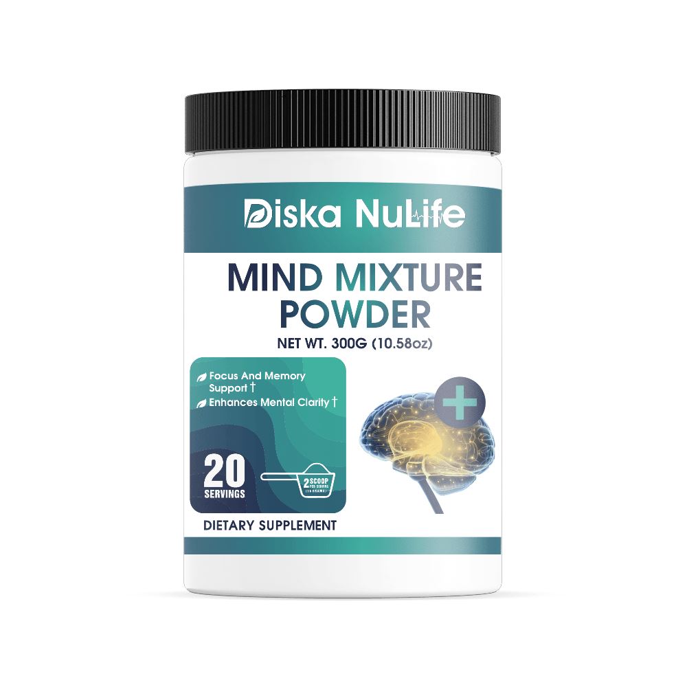 Diska Nulife Mind Mixture Powder | Net Wt 300 g | Supports Memory Focus Concentration General Health PLS 