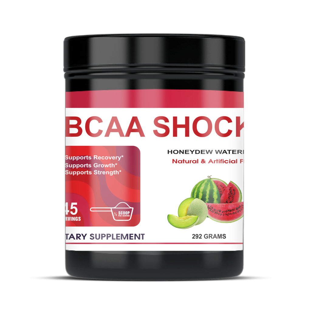 BCAA Shock Powder (Honeydew Watermelon) | Supports Recovery | Support Growth - 45 Servings