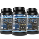 Diska Nulife Natural Whey Protein, Chocolate | Post Workout Recovery Drink - 28 Servings